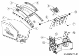 Ersatzteile Mr.Gardener Motormäher HW 42 B Typ: 11A-LL5B629  (2018) Grasfangsack, Heckklappe, Leitstück hinten
