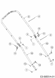 Ersatzteile Black-Line Motormäher mit Antrieb BL 4553 IS Typ: 12BEPF7E683  (2016) Holm