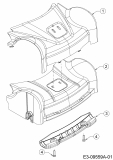 Ersatzteile Gutbrod Motormäher HB 46 B Typ: 11A-TQ5E690  (2017) Abdeckung Vorderachse