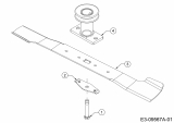 Ersatzteile WOLF-Garten Benzin Rasenmäher mit Antrieb ST 5300 AHHW Typ: 12A-PRCQ650  (2016) Messer, Messeraufnahme 