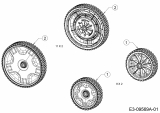 Ersatzteile WOLF-Garten Benzin Rasenmäher mit Antrieb Expert 53 BA V HW Typ: 12ABPV5L650  (2017) Räder 