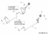 Ersatzteile MTD Benzin Rasenmäher mit Antrieb SP 46 B Typ: 12B-TABG600 (2020) Achsen, Höhenverstellung 