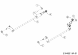 Ersatzteile MTD Benzin Rasenmäher mit Antrieb Smart 53 SPO Typ: 12A-PCJ6600  (2016) Achsen, Höhenverstellung 