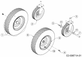 Ersatzteile MTD Benzin Rasenmäher mit Antrieb WCM 84 E Typ: 12AE76SM678  (2020) Räder 