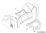 Ersatzteile MTD Benzin Rasenmäher mit Antrieb SP 53 HWH Typ: 12A-PDDQ600  (2019) Abdeckung Vorderachse 