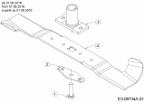 Ersatzteile Gutbrod Motormäher HB 46 B Typ: 11A-TQ5E690  (2016) Messer, Messeraufnahme ab 01.09.2016
