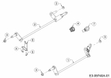 Ersatzteile Mr.Gardener Motormäher HW 42 B Typ: 11A-LL5B629  (2017) Achsen, Höhenverstellung
