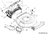 Cub Cadet Ersatzteile Motormäher SC 100 11A-A92J710  (2016) Deflektor, Mähwerksgehäuse, Mulchklappe, Leitstück hinten, Waschdüse