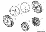 Ersatzteile MTD Benzin Rasenmäher mit Antrieb Gold 21 Typ: 12AVB2A9704  (2016) Radabdeckungen, Räder 