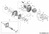 Ersatzteile MTD Motorsense 1043 AVS Typ: 41AD71YB678  (2017) Auspuff, Luftfilter, Vergaser 