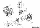 Ersatzteile MTD-Motoren Horizontal 678-SH Typ: 752Z678-SH  (2019) Leitblech, Stössel, Ölmeßstab, Zylinderkopfdeckel