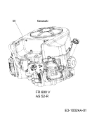 Cub Cadet Ersatzteile Rasentraktoren XT2 PR95 13BGA1CB603  (2020) Motor Kawasaki