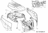 Ersatzteile WOLF-Garten Rasentraktor 106.185 H Typ: 13BLA1VR650  (2018) Motorhaube Wolf-Style 