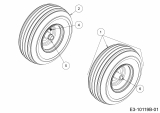 Cub Cadet Ersatzteile Zero Turn XZ2 127 17BICBYQ603  (2021) Räder vorne 13x5