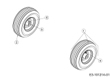 Cub Cadet Ersatzteile Zero Turn XZ3 122 47AIDGHB603 (2022) Räder vorne 13x5
