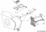 Ersatzteile WOLF-Garten Benzin Rasenmäher ohne Antrieb Expert 420 Typ: 11B-LUSC650   (2018) Grasfangsack, Heckklappe, Leitstück hinten 
