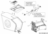 Ersatzteile WOLF-Garten Benzin Rasenmäher mit Antrieb Expert 460 A Typ: 12C-TUKC650 (2019) Grasfangsack, Heckklappe, Leitstück hinten 