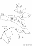 Ersatzteile WOLF-Garten Benzin Rasenmäher mit Antrieb A 420 AVHW Typ: 12AQLV5B650  (2018) Messer, Messeraufnahme, Mulchstopfen 