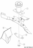 Ersatzteile WOLF-Garten Benzin Rasenmäher mit Antrieb A 460 ASPHWIS Typ: 12AYTVB9650  (2019) Messer, Messeraufnahme, Mulchstopfen 