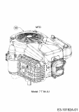 Ersatzteile MTD Rasentraktor Mnirider 76 RDHE Typ: 13A721SD600  (2017) Motor MTD 
