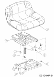 Ersatzteile MTD Rasentraktor Micro Rider Typ: 13AA26JC308  (2017) Sitz, Sitzträger 