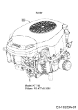 Cub Cadet Ersatzteile Rasentraktoren LX 54 13B7A4CA330  (2017) Motor Kohler