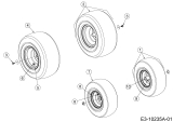 Cub Cadet Ersatzteile Rasentraktoren XT2 QR106 13AQA1CR330  (2018) Räder 15x6 + 18x8,5