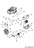 Ersatzteile MTD-Motoren Vertikal 7T84JU Typ: 752Z7T84JU  (2017) Luftfilter, Wärme-Schutzschalter