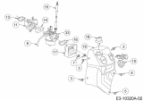 Ersatzteile MTD-Motoren Horizontal 690-WHA Typ: 752Z690-WHA  (2018) Bedienkonsole, Primer, Vergaser, Vorwärmkammer