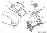 Ersatzteile Mastercut Motormäher mit Antrieb TV 53 GRB Typ: 12AKPN9K659  (2017) Grasfangsack, Heckklappe, Leitstück hinten