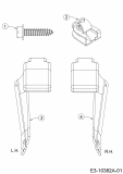 Ersatzteile Zubehör Garten- und Rasentraktoren Armlehnen für Sitze für A Serie (NX-15) WOLF-Garten Typ: 196-564-650  (2019) Armlehnen WOLF-Garten
