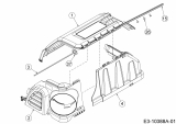 Ersatzteile Zubehör Garten- und Rasentraktoren Grasfangeinrichtung für A Serie (NX-15) mit Mähwerk S (42/107cm) Typ: 19A30030100  (2018) Grasfangsackdeckel