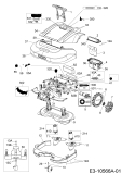 Cub Cadet Ersatzteile Mähroboter Lawnkeeper 1800 18AO18LF603  (2015) Elektromotore, Gehäuse, Messer, Räder