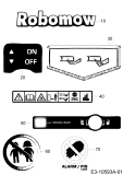 Ersatzteile Robomow Mähroboter RS622 (White) Typ: PRD6200AW  (2014) Aufkleber
