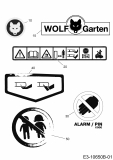 Ersatzteile WOLF-Garten Mähroboter Loopo S500 Typ: 22AXGA-A650  (2019) Aufkleber 
