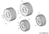 Cub Cadet Ersatzteile Rasentraktoren XT3 QR95 13CFA5CB603  (2020) Räder 15x6 + 18x9,5