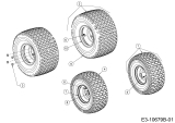 Cub Cadet Ersatzteile Rasentraktoren XT3 QR95 13DFA5CB603  (2019) Räder 15x6 + 18x9,5