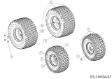 Cub Cadet Ersatzteile Rasentraktoren XT3 QR106E 13AFA5CR603  (2020) Räder 15x6 + 18x9,5