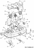 Ersatzteile Bestgreen Rasentraktoren BG 96 SBK Typ: 13A776SF655  (2020) Mähwerk F (38/96cm)