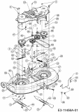 Ersatzteile Tigara Rasentraktoren TG 19/107 H Typ: 13IJ79KG649  (2019) Mähwerk G (42/107cm)