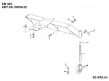 Ersatzteile Zubehör Einachser Frontkehrmaschine KM 650 für 550-750 Typ: 00296.02  (1989) Radträger, Räder
