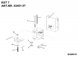 Ersatzteile Zubehör Einachser Räumschildträger RST 7 für 550-750 Typ: 02401.07  (1992) Grundgerät
