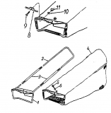 Ersatzteile Zubehör Rasenmäher Grasfangeinrichtung 110 - für Seitenauswerfer Typ: OEM-190-110  (1999) Grasfangkorb