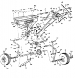 Ersatzteile Zubehör handgeführte Geräte Streuer 45-02101  (190-454-000) Typ: 190-454-000  (2001) Grundgerät