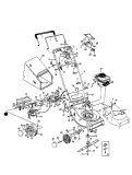 Ersatzteile Lawnflite Motormäher mit Antrieb 383 SP Typ: 12A-682A611  (1998) Grundgerät