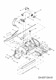 Ersatzteile Zubehör Garten- und Rasentraktoren Bodenfräse für 800 Serie (RT-99) Typ: 190-825-000  (2001) Fräsgehäuse