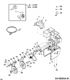 Ersatzteile Yard-Man Schneefräsen E 5 E 3 F Typ: 31AE5E3F643  (2000) Fahrantrieb, Fräsantrieb