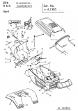 Ersatzteile Lawnflite Rasentraktoren 806 Typ: 13AO698G611  (2002) Motorhaube 8-Style