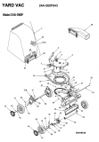 Ersatzteile Yard-Man Laubsauger mit Häckselfunktion Yard Vac Typ: 24A-060F643  (2003) Fangsack, Messerträger, Saugmaul