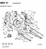 Ersatzteile MTD Laubbläser Laubsauger MBV 31 Typ: 41ASGBVG678  (2002) Grundgerät 